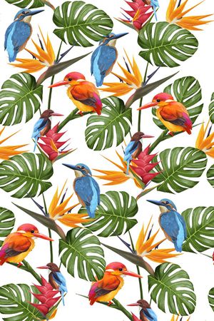 天堂鸟花印花华亿平台图片