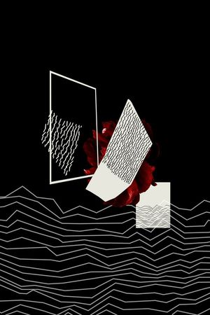 原创几何抽象男装定位花印花华亿平台图片