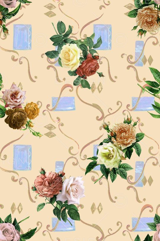 花卉印花华亿平台图片