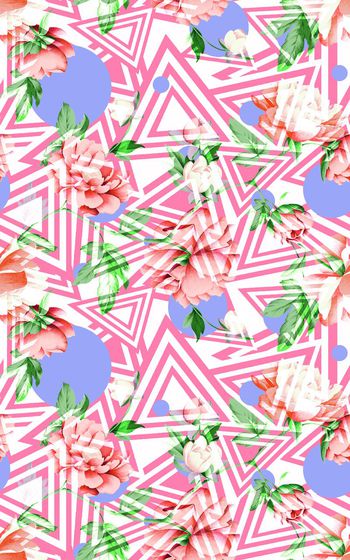 629182-圆点几何花卉