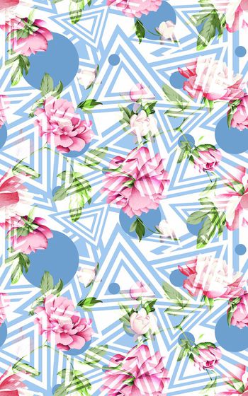 629183-圆点几何花卉--2