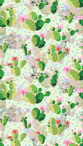 629207-仙人掌 沙漠植物 多肉植物 波点几