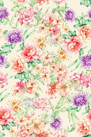 绣球花印花华亿平台图片