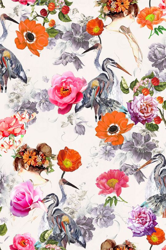 花卉印花华亿平台图片