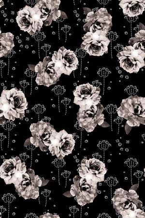 花卉印花华亿平台图片