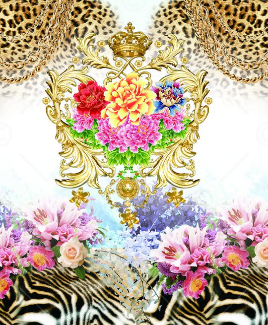 复古豹纹印花华亿平台图片