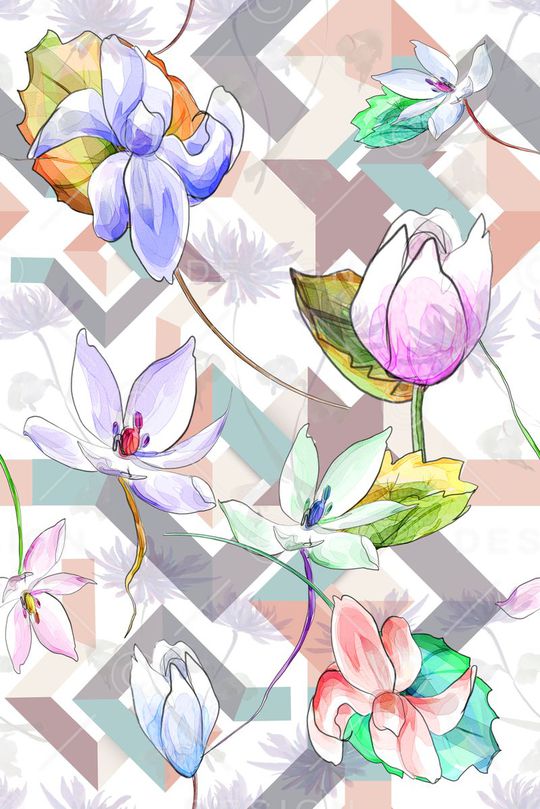 荷花印花华亿平台图片