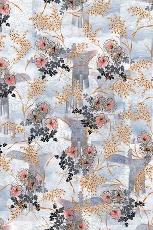复古、彩绘、花朵印花华亿平台图片