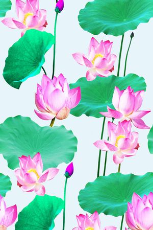 荷花印花华亿平台图片