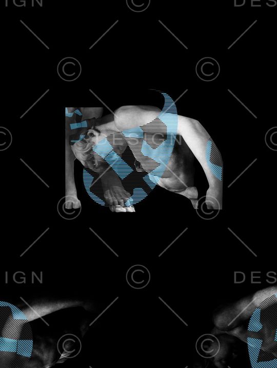 高端抽象男装花印花华亿平台图片