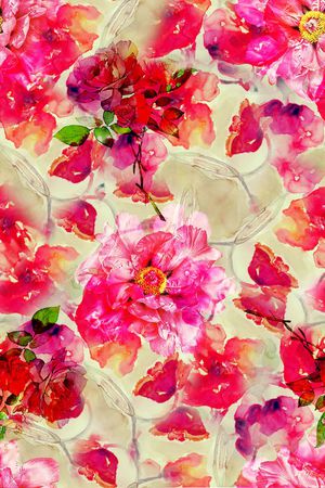 时尚潮流抽象渐变数码印花印花华亿平台图片