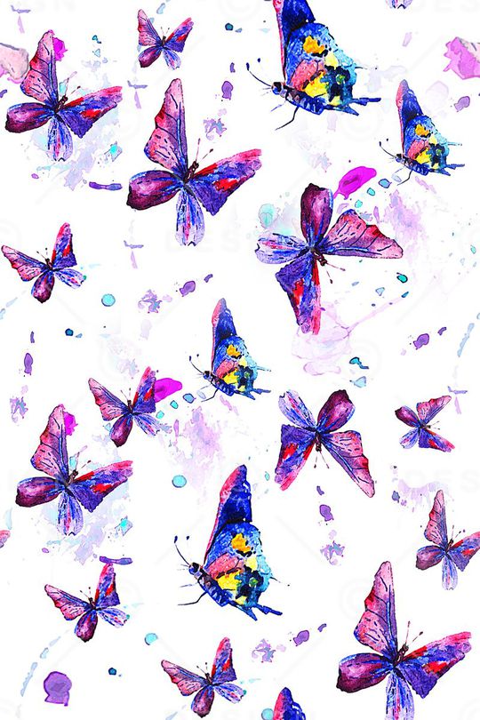 蝴蝶印花华亿平台图片