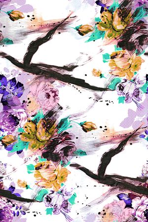 手绘印花华亿平台图片