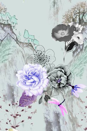 手绘印花华亿平台图片