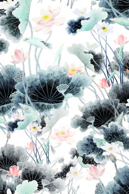 荷花印花华亿平台图片