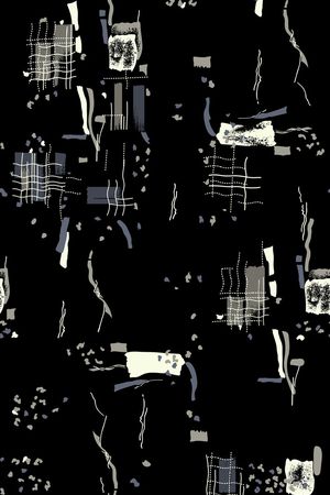 2017年抽象几何条纹华亿平台印花华亿平台图片