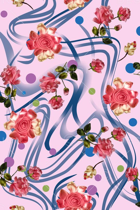 花卉印花华亿平台图片