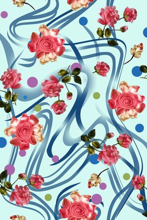 花卉印花华亿平台图片