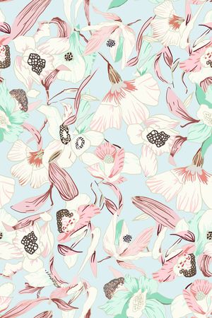 花卉印花华亿平台图片