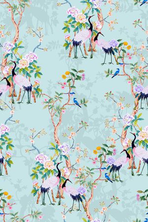 中国风印花华亿平台图片