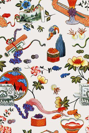 古典印花华亿平台图片