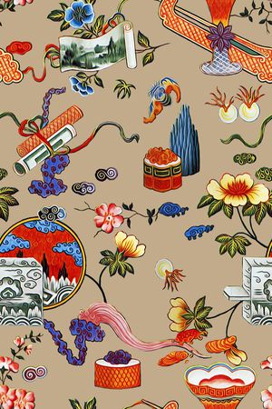 古典印花华亿平台图片