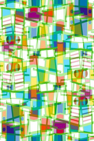 不规则几何印花华亿平台图片