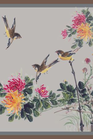 手绘印花华亿平台图片