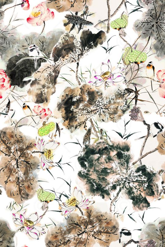 中国风印花华亿平台图片