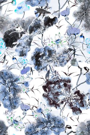 中国风印花华亿平台图片