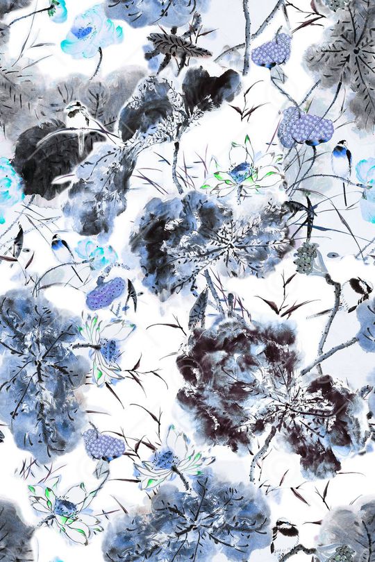 中国风印花华亿平台图片