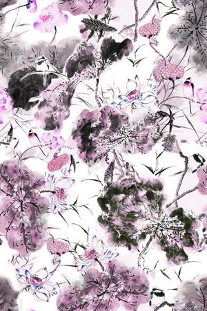 中国风印花华亿平台图片