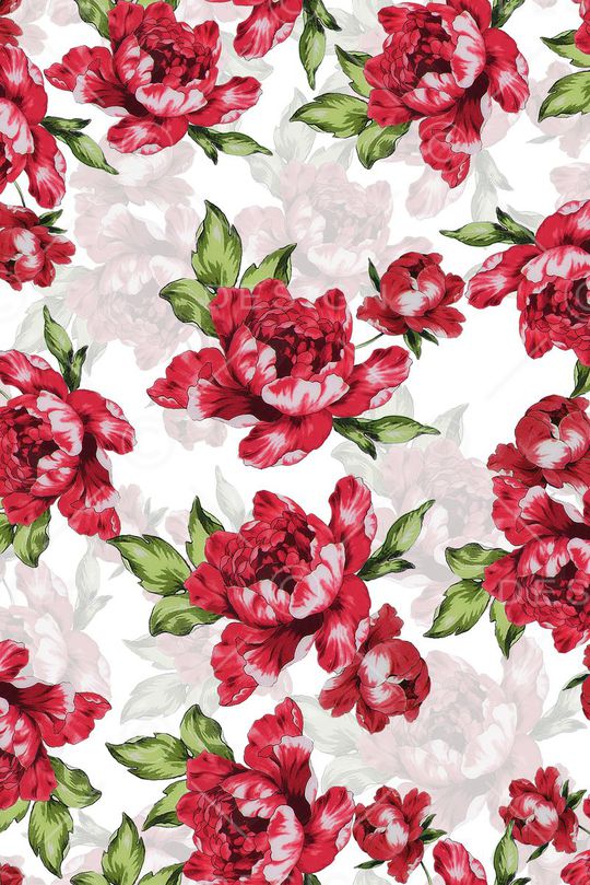 牡丹印花华亿平台图片