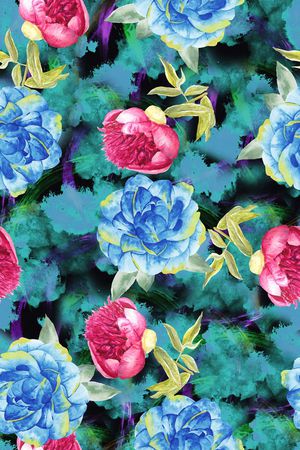 时尚潮流女装裙子服装数码印花印花华亿平台图片