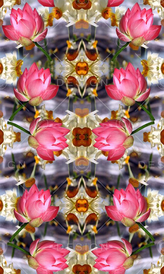 荷花印花华亿平台图片