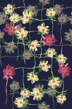 时尚花卉印花华亿平台图片