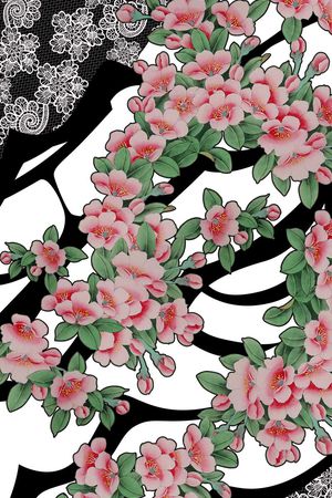 花卉印花华亿平台图片