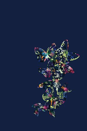 蝴蝶印花华亿平台图片