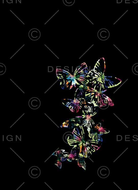 蝴蝶印花华亿平台图片