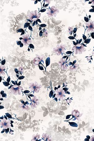 水彩小花印花华亿平台图片