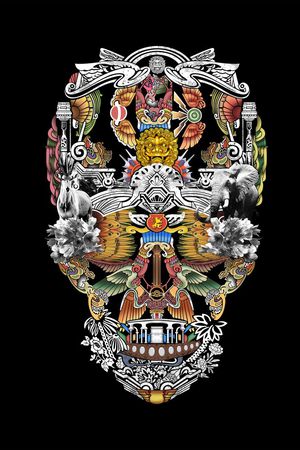 骷髅印花华亿平台图片