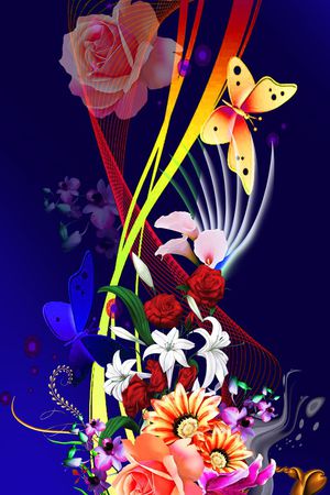 花朵印花华亿平台图片