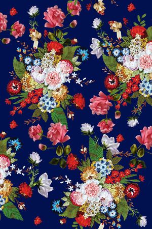 花卉印花华亿平台图片