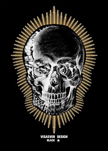 骷髅头印花华亿平台图片