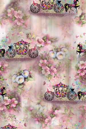 花卉印花华亿平台图片