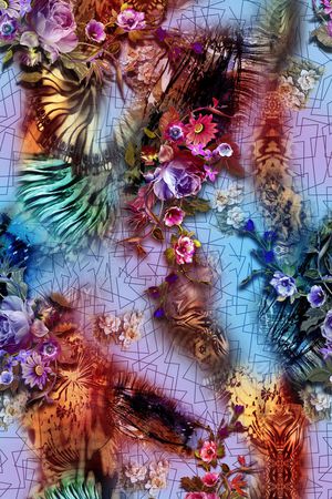 花卉印花华亿平台图片