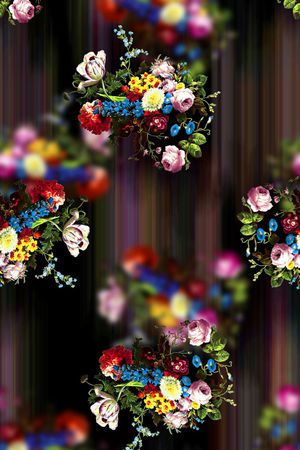 花卉印花华亿平台图片