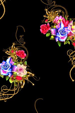 玫瑰印花华亿平台图片