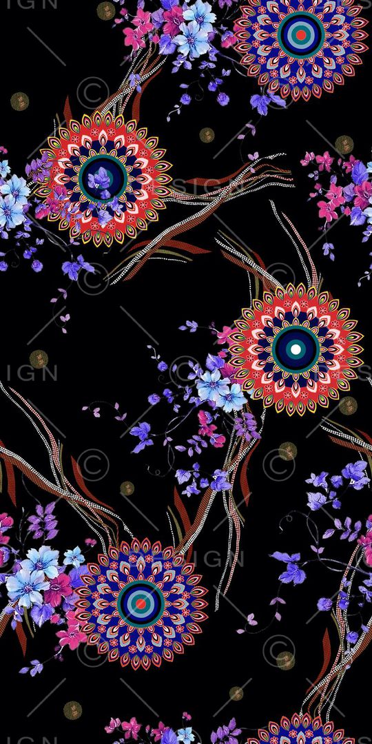 圆形印花华亿平台图片