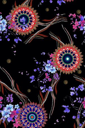 圆形印花华亿平台图片